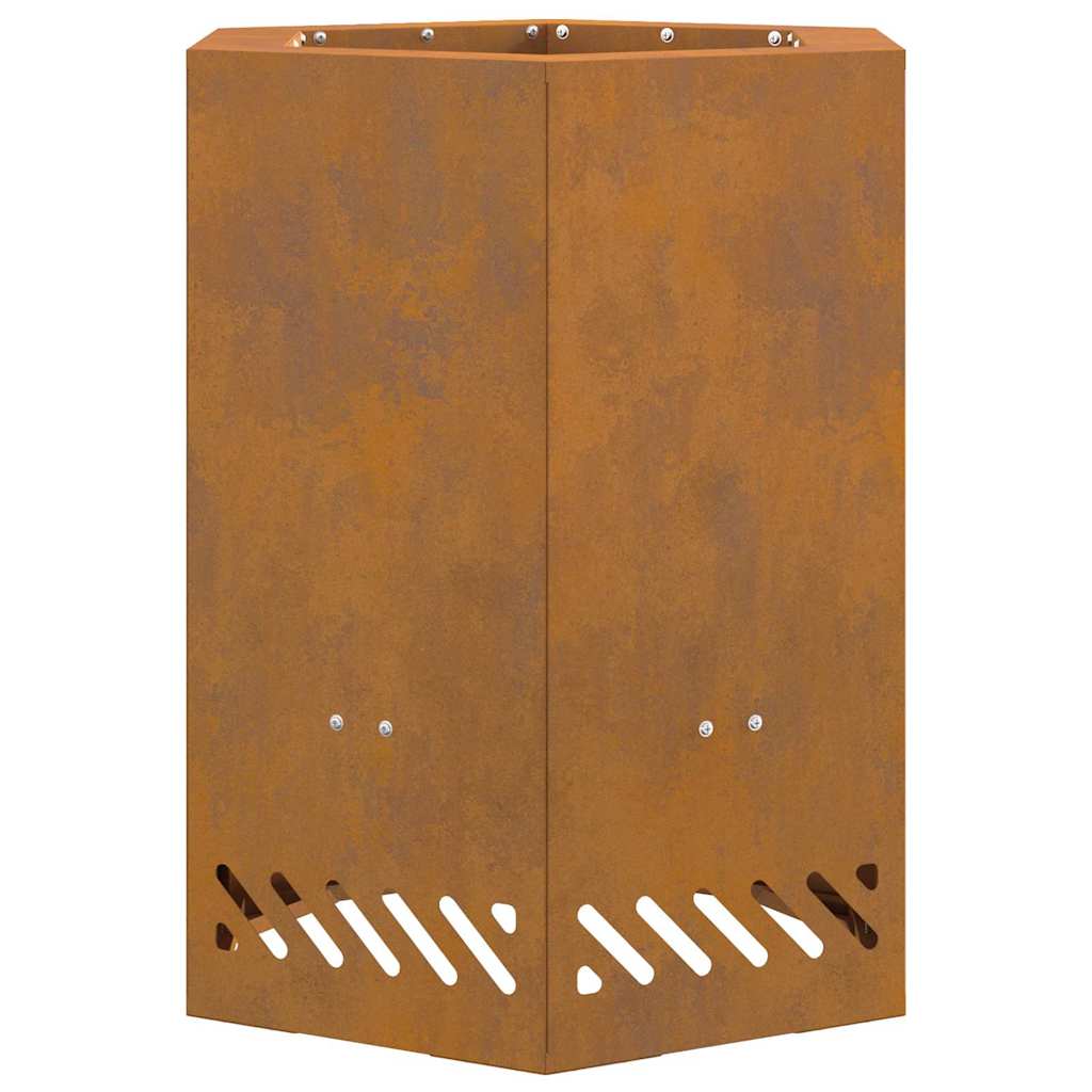 vidaXL Σόμπα Φωτιάς Χωρίς Καπνό Καφέ 38 x 38 x 51 cm Ατσάλι καιρό