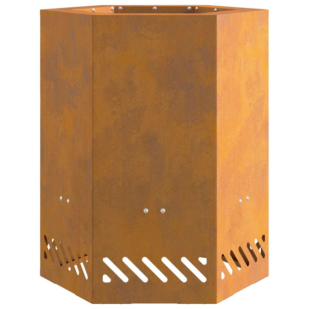 vidaXL Σόμπα Φωτιάς Χωρίς Καπνό Καφέ 38 x 38 x 51 cm Ατσάλι καιρό