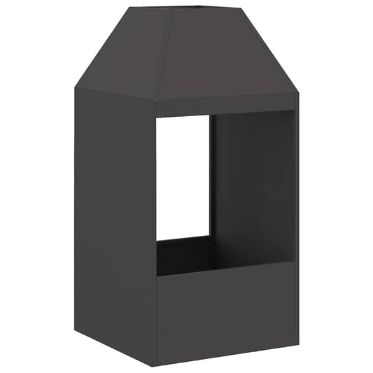 vidaXL Φωτιά Μαύρο 50 x 50 x 100 cm Ατσάλι