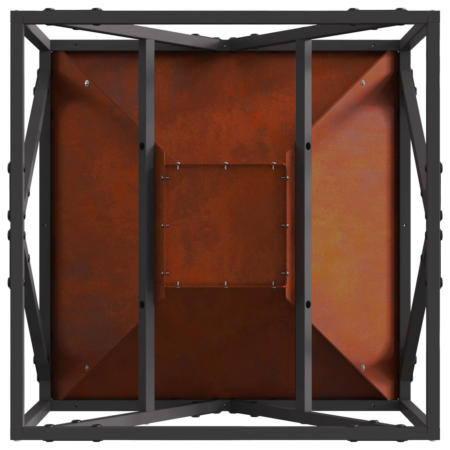 vidaXL Φωτιά Καφέ 50 x 50 x 35 cm Ατσάλι Σκληρυθέν στον Αέρα