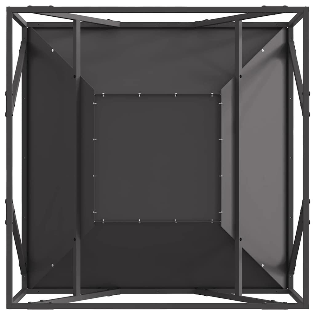 vidaXL Φωτιά Μαύρο 80 x 80 x 40 cm Ατσάλι