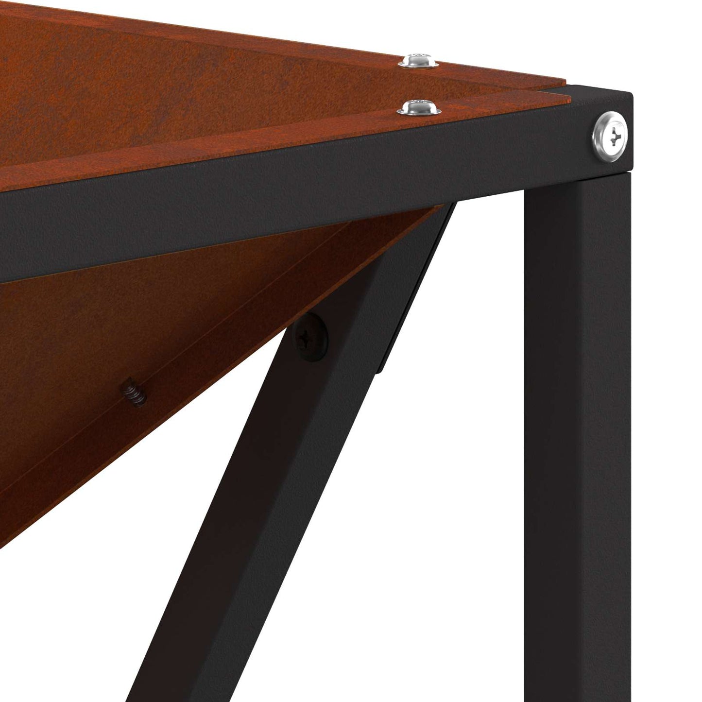 vidaXL Φωτιά Καφέ 80 x 80 x 40 cm Ατσάλι Σκληρυθέν στον Αέρα