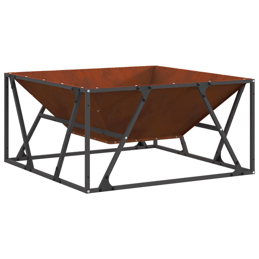 vidaXL Φωτιά Μπολ Σκ rusty 80 x 80 x 40 cm Ατσάλι Σκληρυθέν στον Αέρα