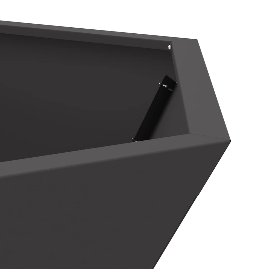 vidaXL Φωτιά Μαύρο 75 x 75 x 28 εκ. Ατσάλι