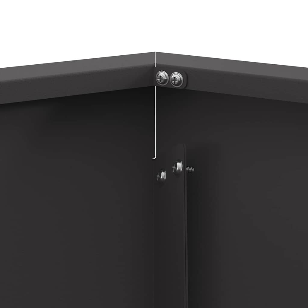 vidaXL Φωτιά Μαύρο 75 x 75 x 28 εκ. Ατσάλι