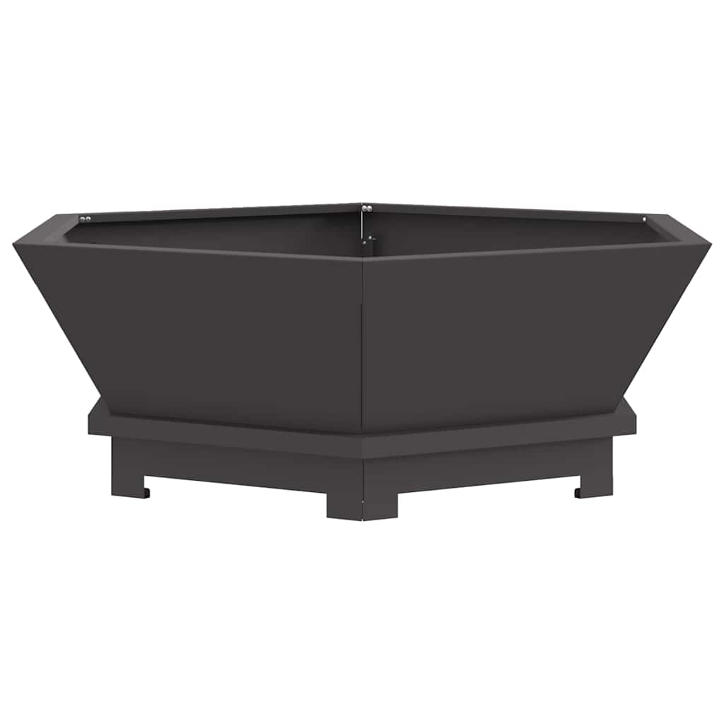 vidaXL Φωτιά Μαύρο 75 x 75 x 28 εκ. Ατσάλι