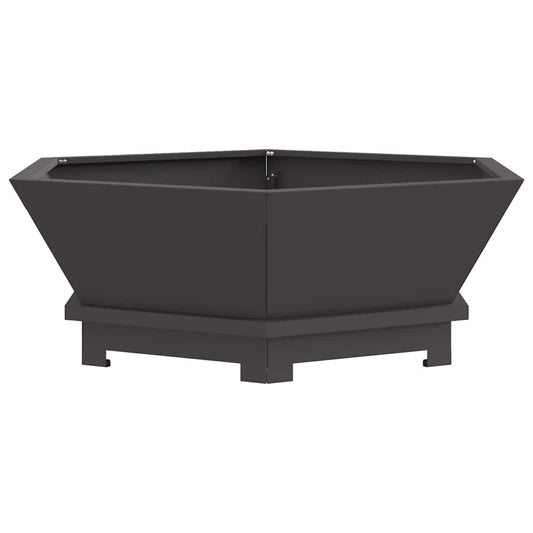 vidaXL Φωτιά σε μπολ Μαύρο 75 x 75 x 28 εκ. Ατσάλι Σκληρυθέν στον Αέρα