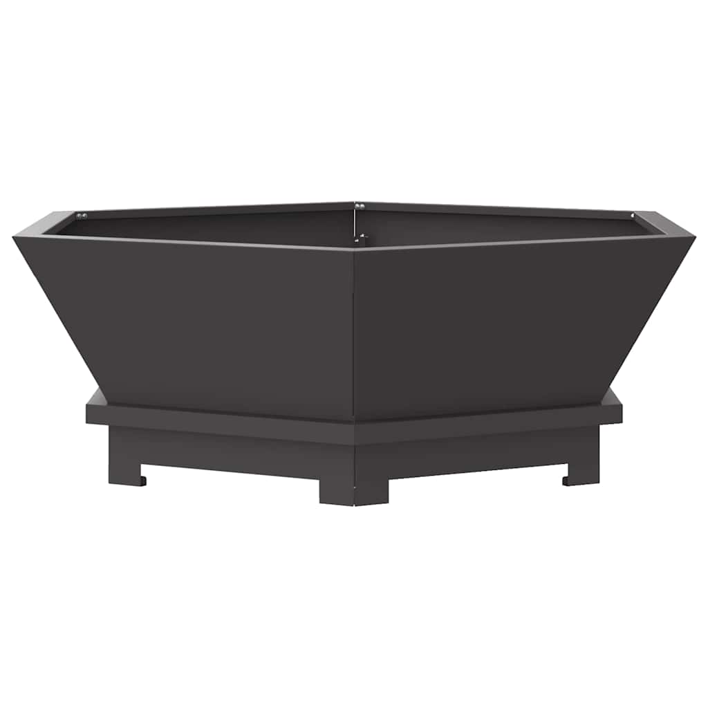 vidaXL Φωτιά Μαύρο 75 x 75 x 28 εκ. Ατσάλι