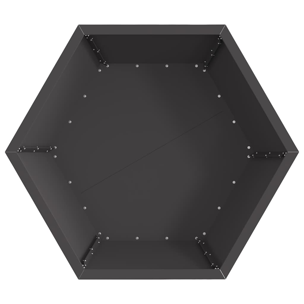 vidaXL Φωτιά Μαύρο 75 x 75 x 28 εκ. Ατσάλι