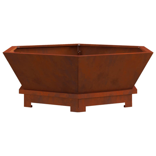 vidaXL Φωτιά Καφέ 75 x 75 x 28 εκ. Ατσάλι Σκληρυθέν στον Αέρα