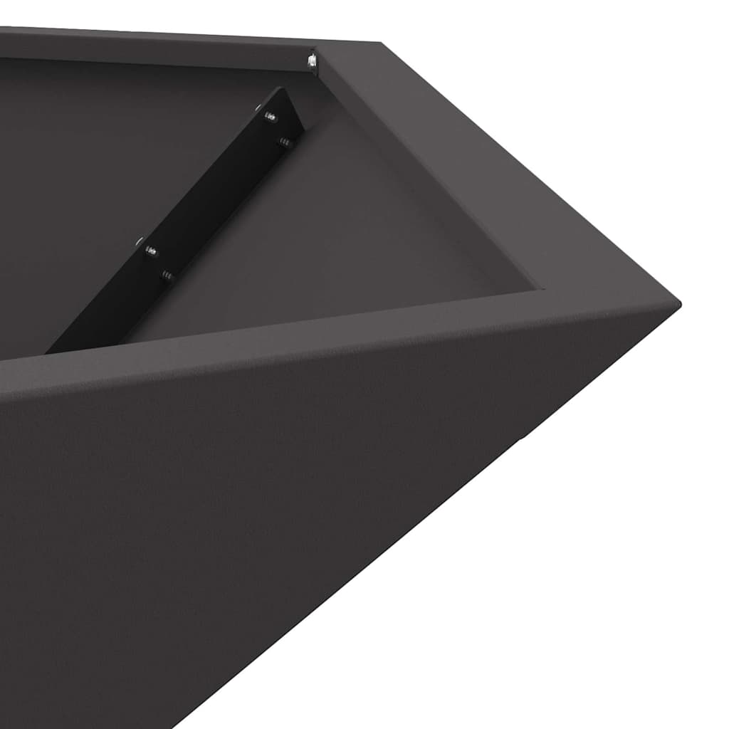 vidaXL Φωτιά Μαύρο 100 x 100 x 28 εκ. Ατσάλι