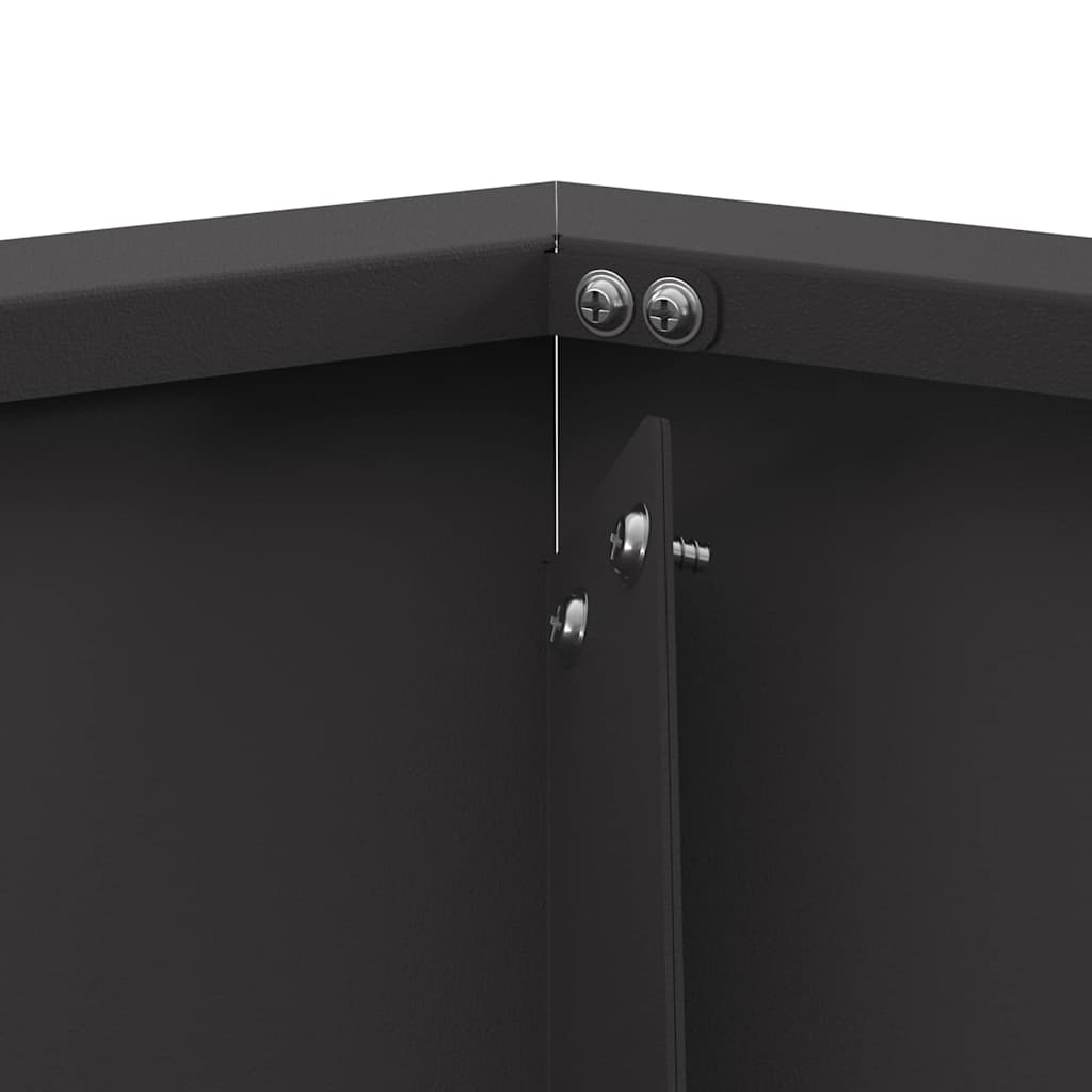 vidaXL Φωτιά Μαύρο 100 x 100 x 28 εκ. Ατσάλι