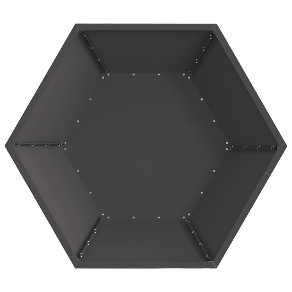 vidaXL Φωτιά Μαύρο 100 x 100 x 28 εκ. Ατσάλι