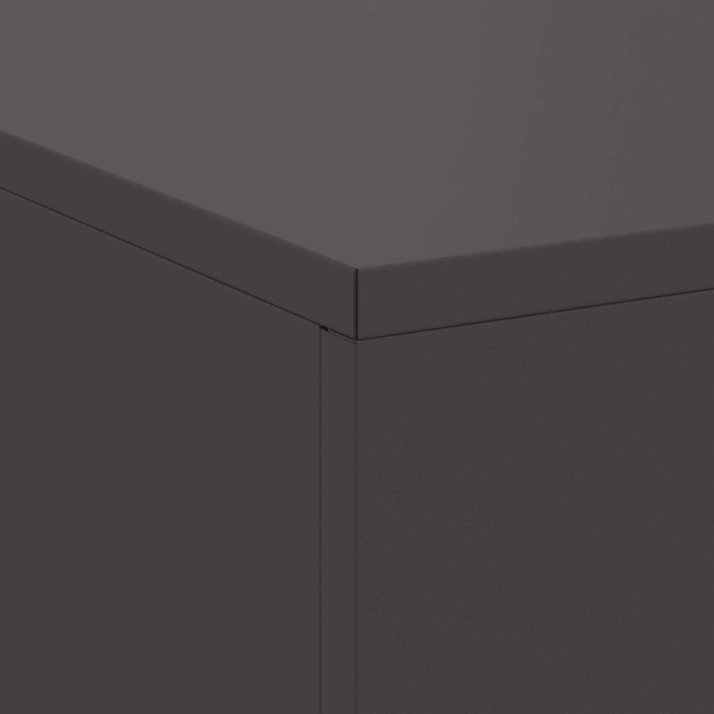 vidaXL Φωτιά Μαύρο 100 x 100 x 30 cm Ατσάλι