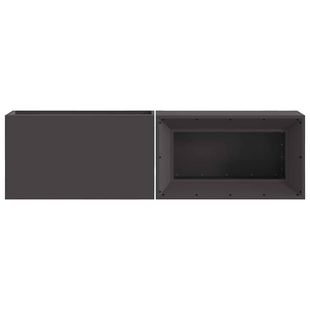vidaXL Φωτιά Μαύρο 160 x 45 x 35 εκ Ατσάλι