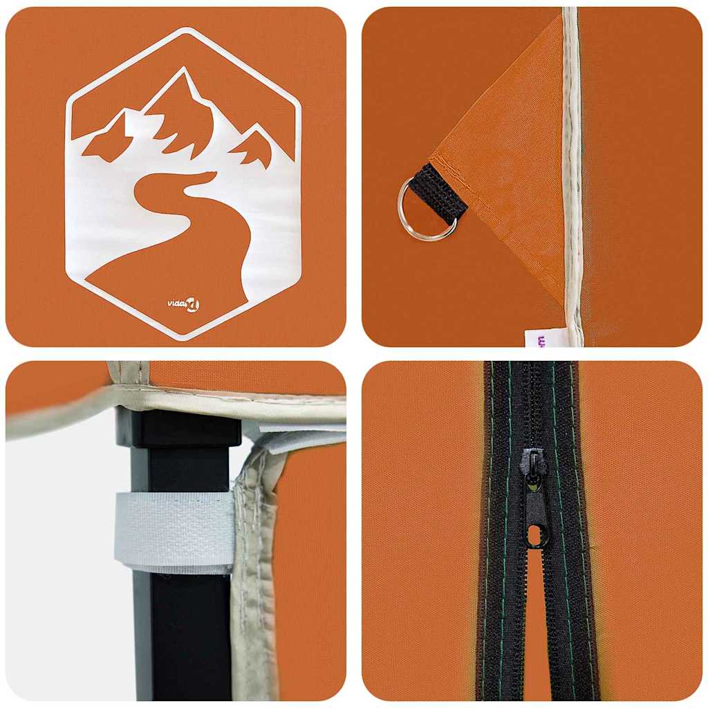 vidaXL Σκηνή Σκίασης Πορτοκαλί 250 x 250 x 227 / 236 / 245 εκ.