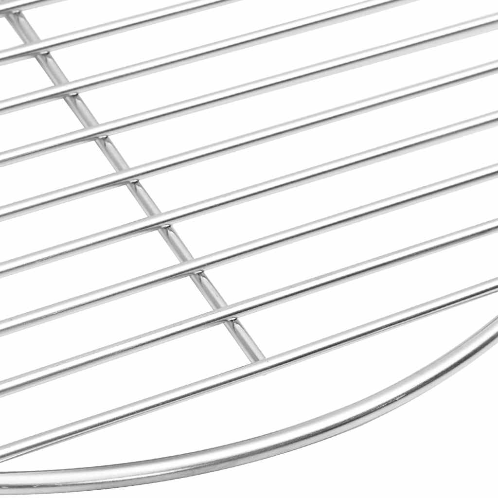 vidaXL BBQ Grill Grate Silver Ø43 εκ Ανοξείδωτο Χάλυβα