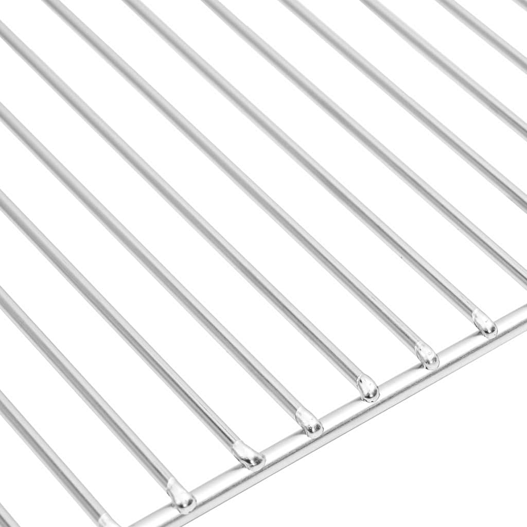 vidaXL Σχάρα ψησίματος Ασημί 50 x 35 cm Ανοξείδωτο ατσάλι