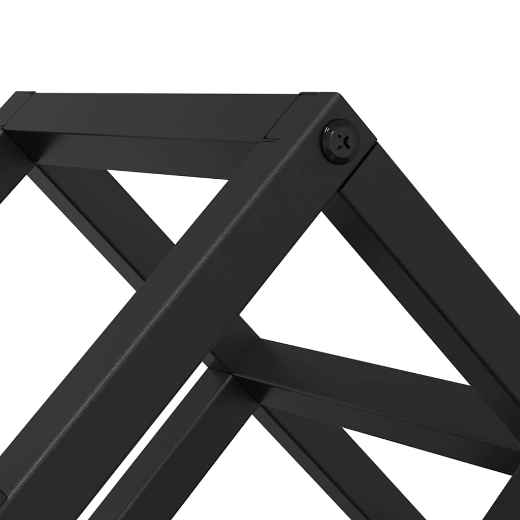 vidaXL Ράφι Κρασιού Μαύρο 63 x 16.5 x 25 εκ.