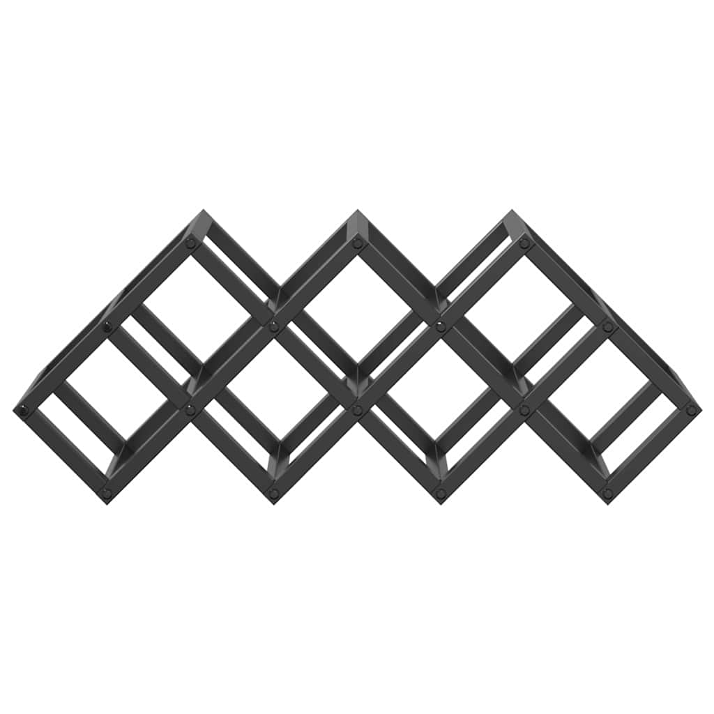 vidaXL Ράφι Κρασιού Μαύρο 63 x 16.5 x 25 εκ.