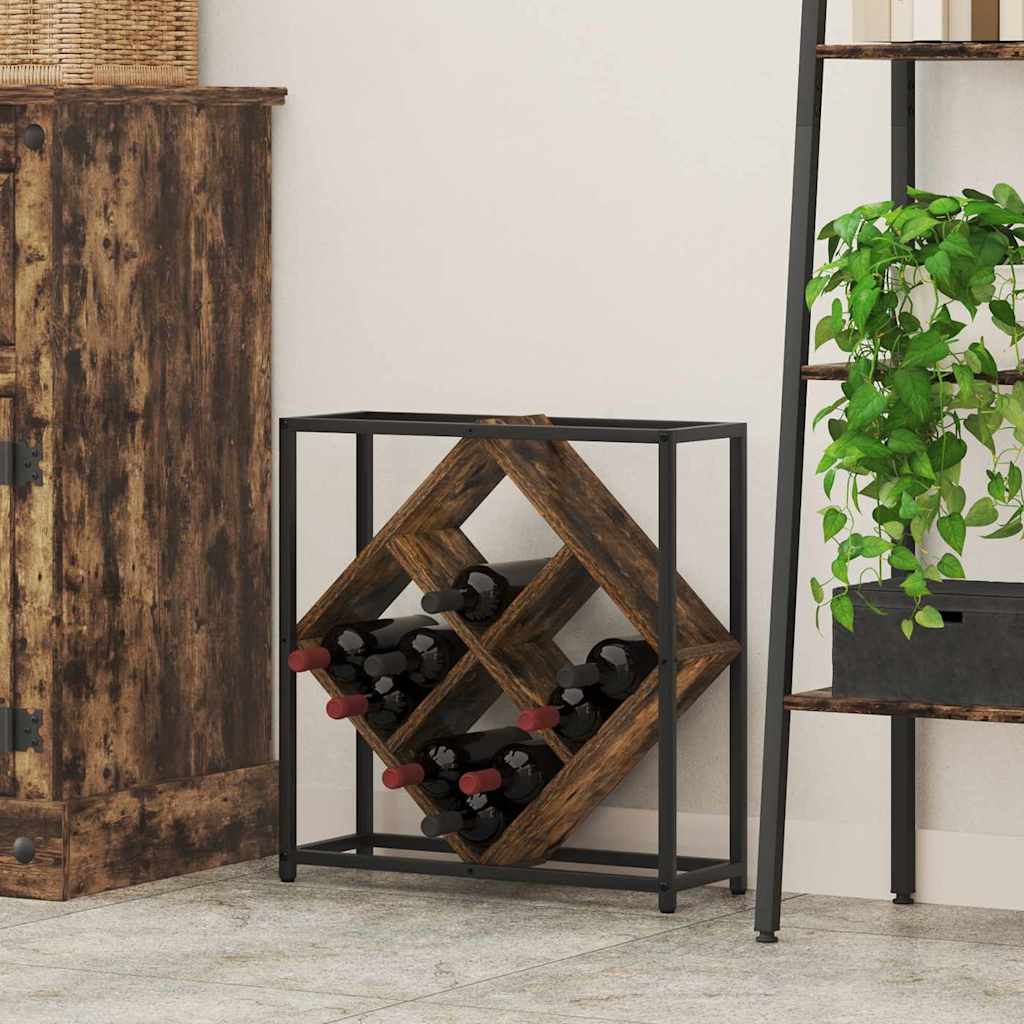 vidaXL Ράφι Κρασιού Καπνιστή δρυς 51 x 18 x 52.5 εκ.