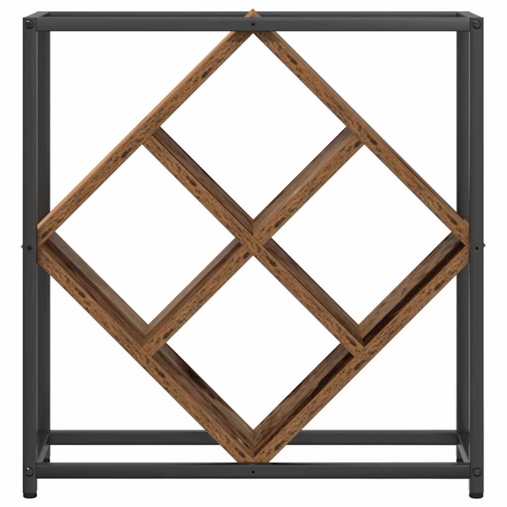 vidaXL Ράφι Κρασιού Παλαιό ξύλο 51 x 18 x 52.5 εκ. Επεξεργασμένο ξύλο