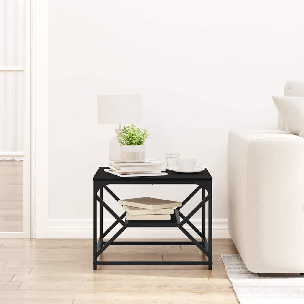 vidaXL Τραπεζάκι σαλονιού Μαύρη δρυς 51 x 50 x 40 εκ.