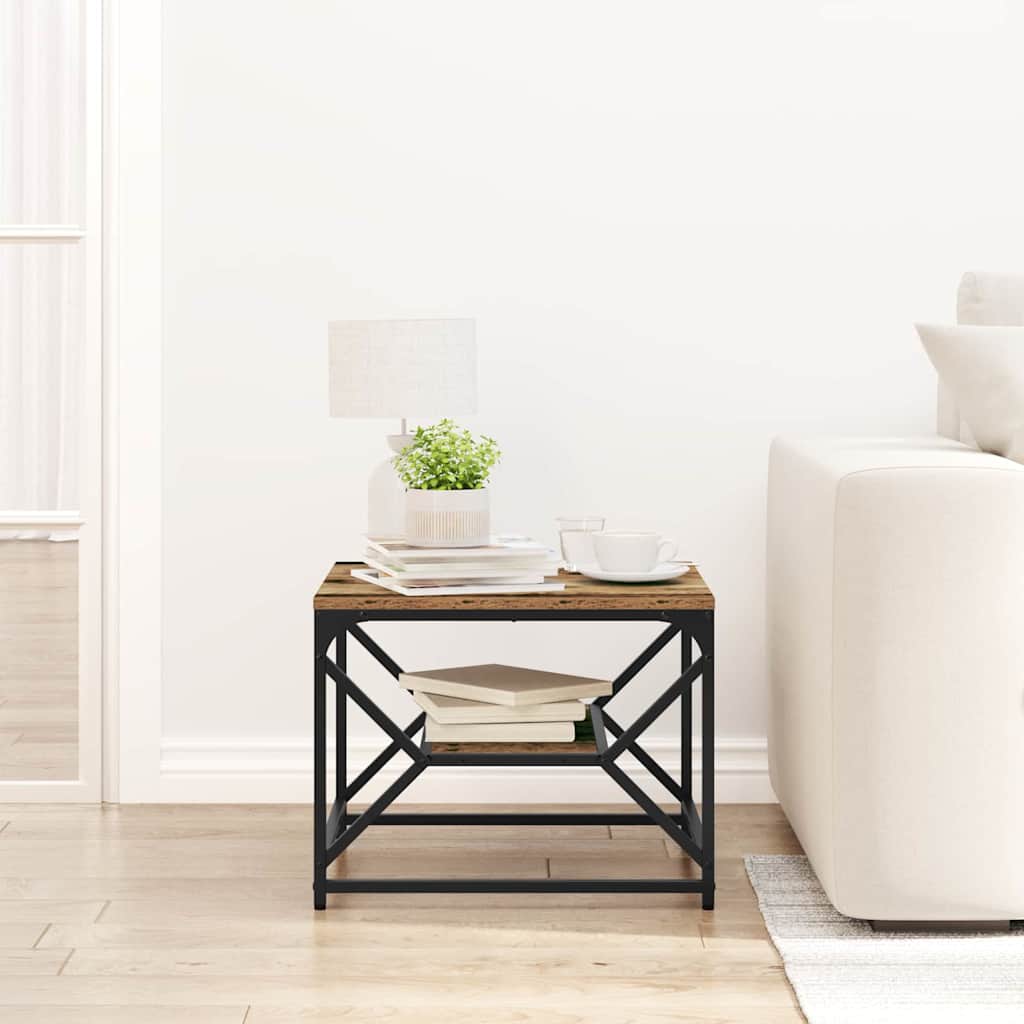 vidaXL Τραπεζάκι σαλονιού Παλαιό ξύλο 51 x 50 x 40 εκ.