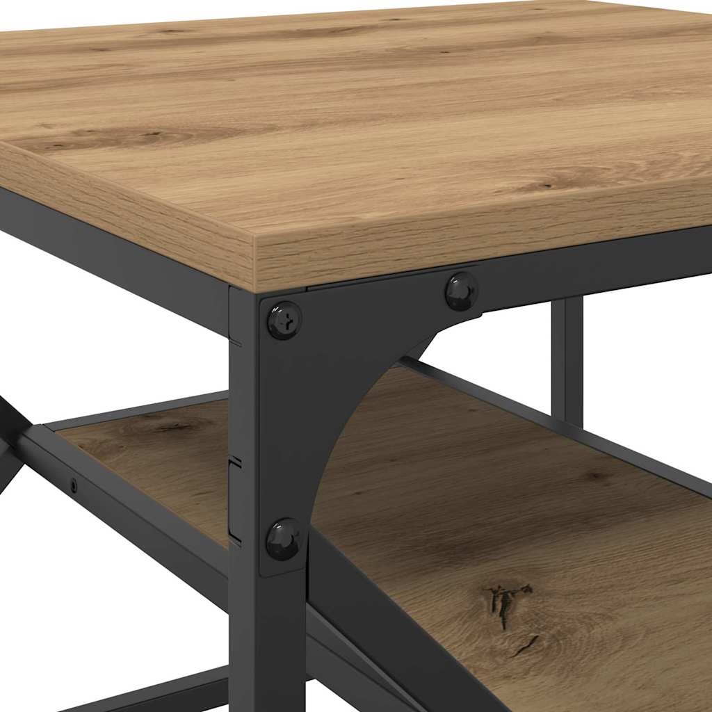 vidaXL Τραπεζάκι σαλονιού artisan δρυς 51 x 50 x 40 εκ.