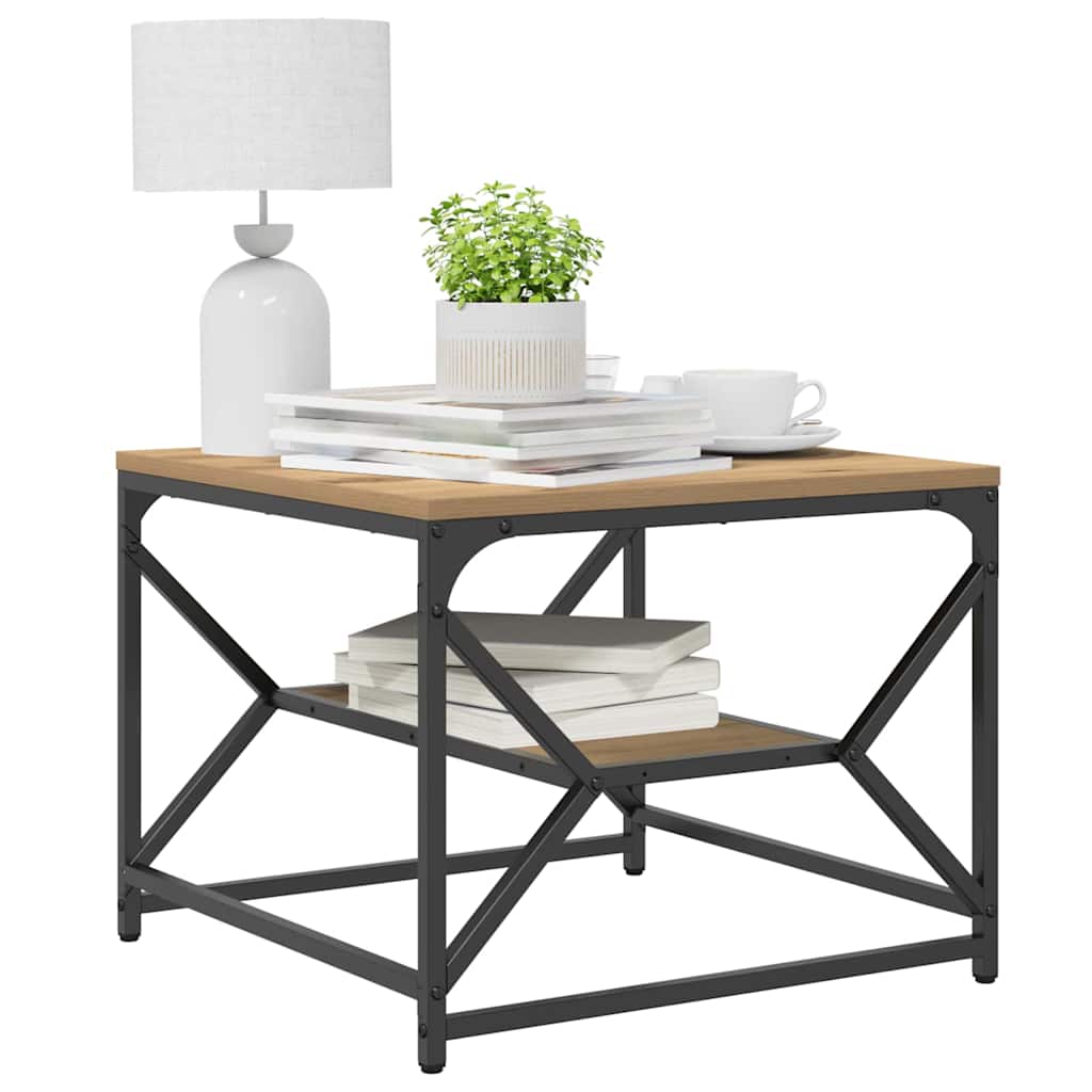 vidaXL Τραπεζάκι σαλονιού artisan δρυς 51 x 50 x 40 εκ.