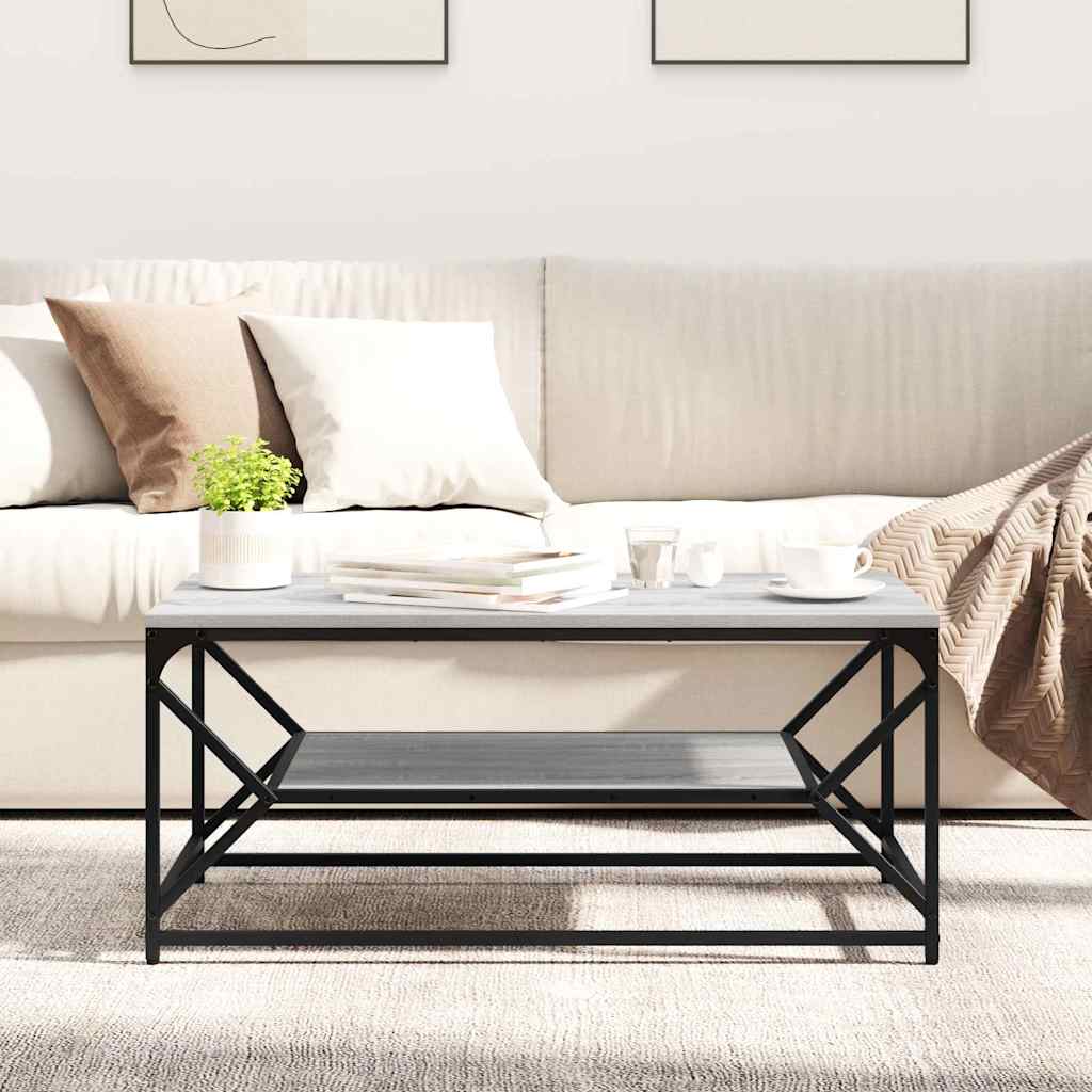 vidaXL Τραπεζάκι σαλονιού Γκρι sonoma 90 x 50 x 40 cm