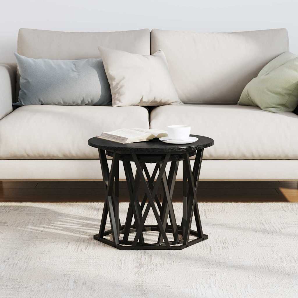 vidaXL Τραπεζάκι Πλευράς 2 pcs Μαύρη δρυς 50 x 50 x 40 cm