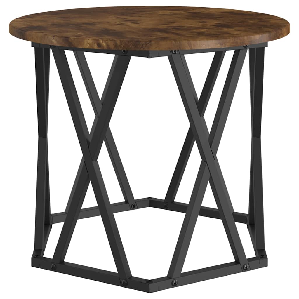 vidaXL Τραπεζάκι Πλευράς 2 pcs Καπνιστή δρυς 50 x 50 x 40 cm