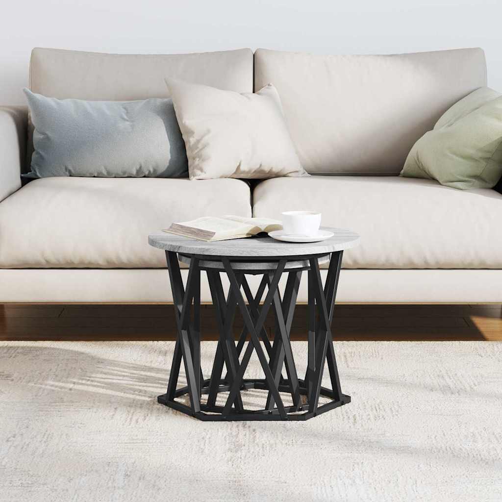 vidaXL Τραπεζάκι Πλευράς 2 pcs Γκρι sonoma 50 x 50 x 40 cm