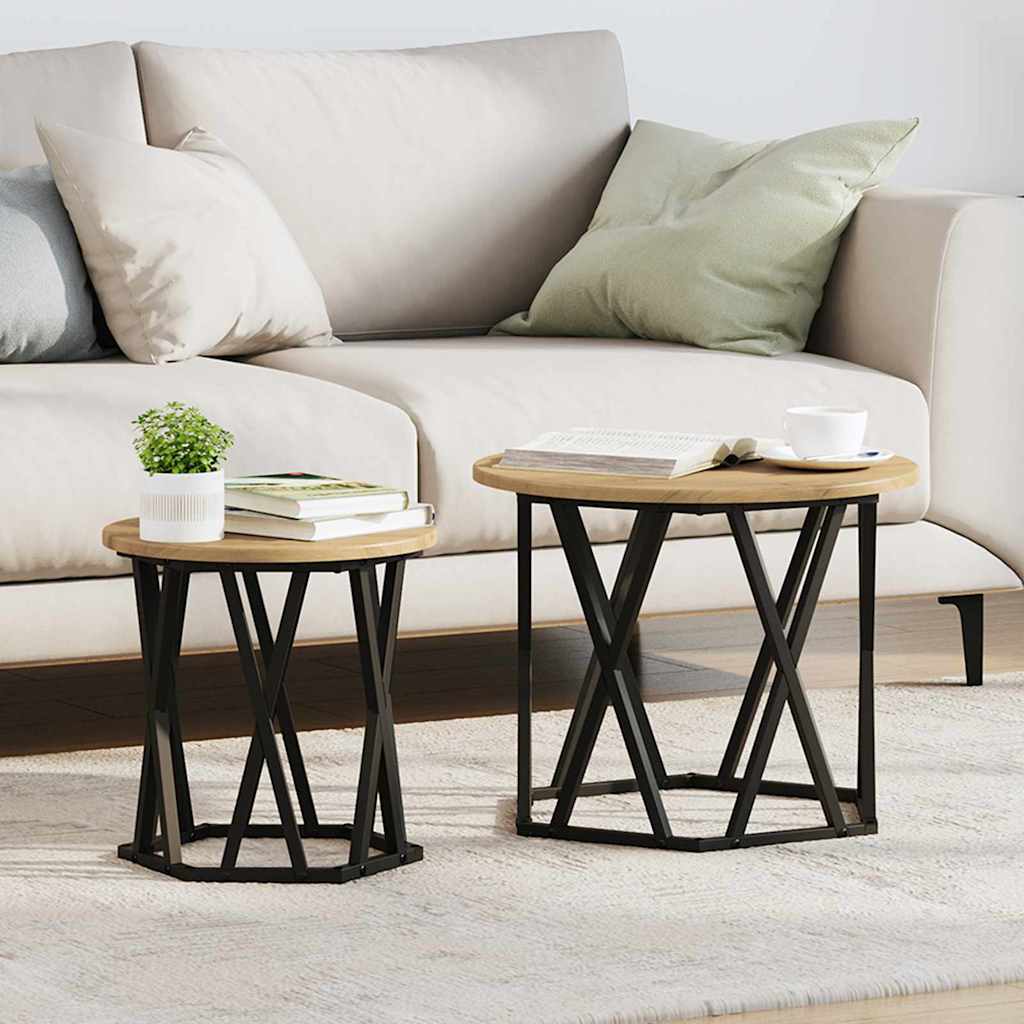 vidaXL Τραπεζάκι Πλευράς 2 pcs artisan δρυς 50 x 50 x 40 cm