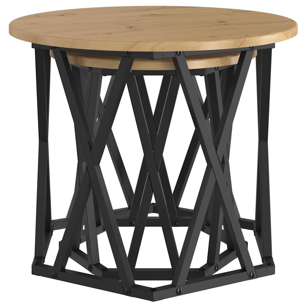 vidaXL Τραπεζάκι Πλευράς 2 pcs artisan δρυς 50 x 50 x 40 cm