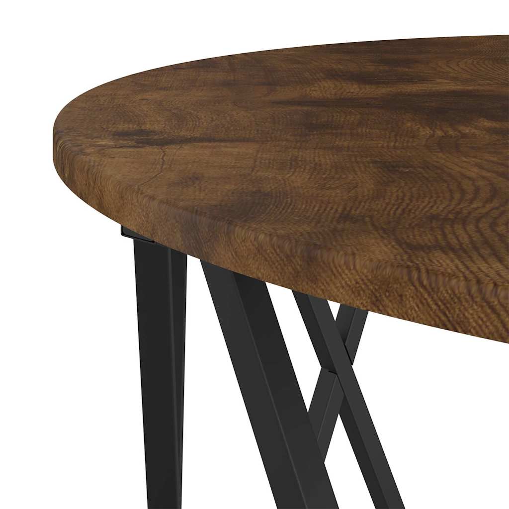 vidaXL Τραπεζάκι σαλονιού Καπνιστή δρυς 80 x 80 x 42 cm