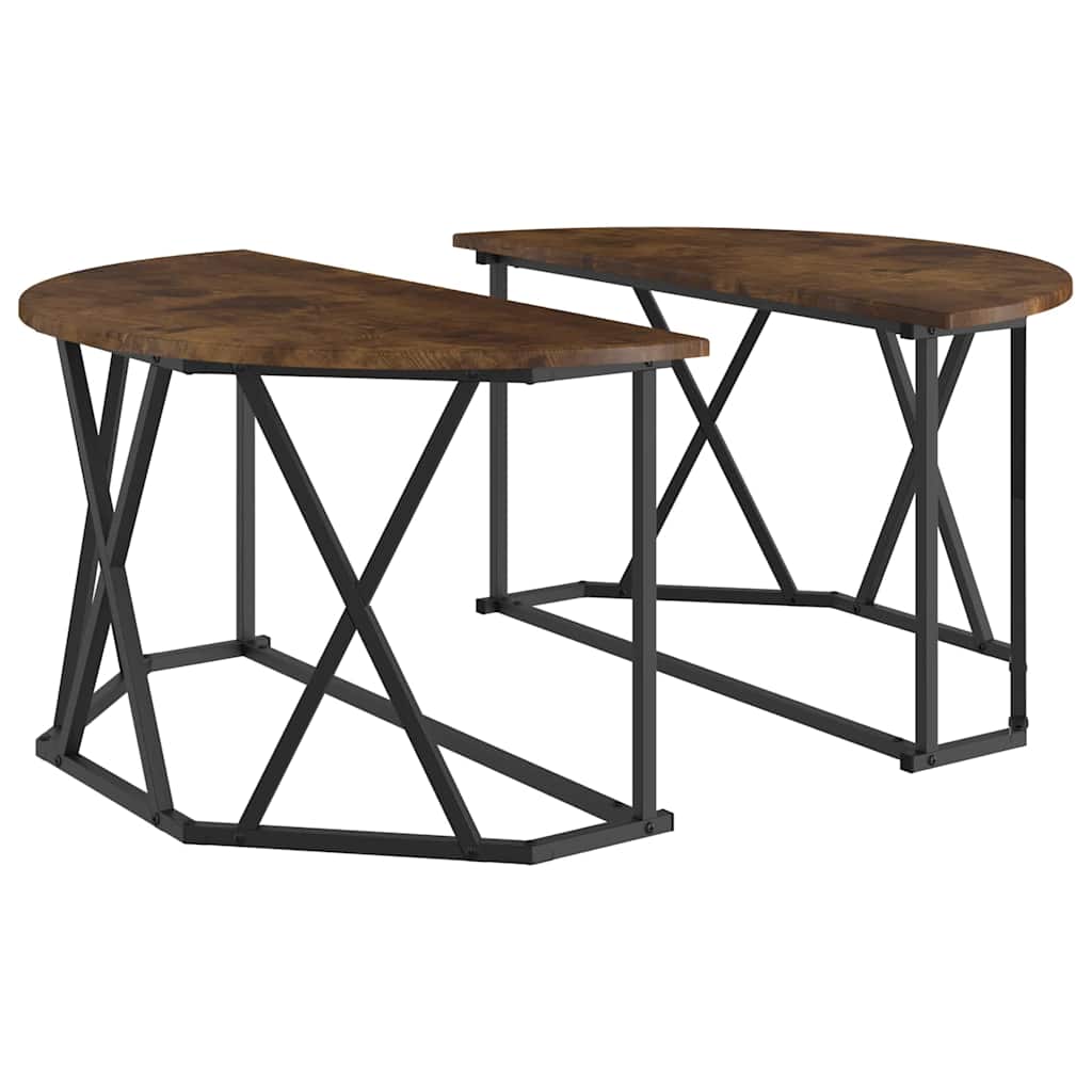 vidaXL Τραπεζάκι σαλονιού Καπνιστή δρυς 80 x 80 x 42 cm