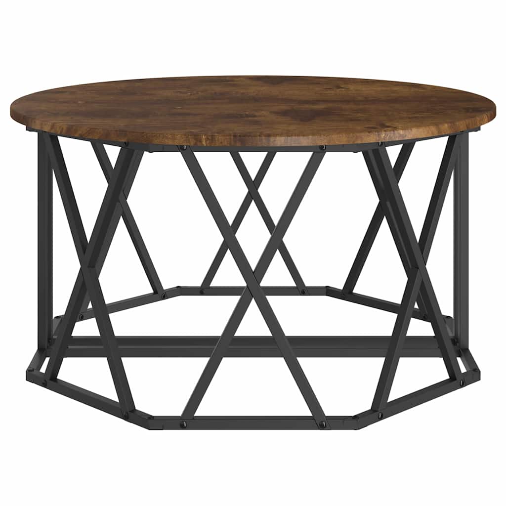 vidaXL Τραπεζάκι σαλονιού Καπνιστή δρυς 80 x 80 x 42 cm
