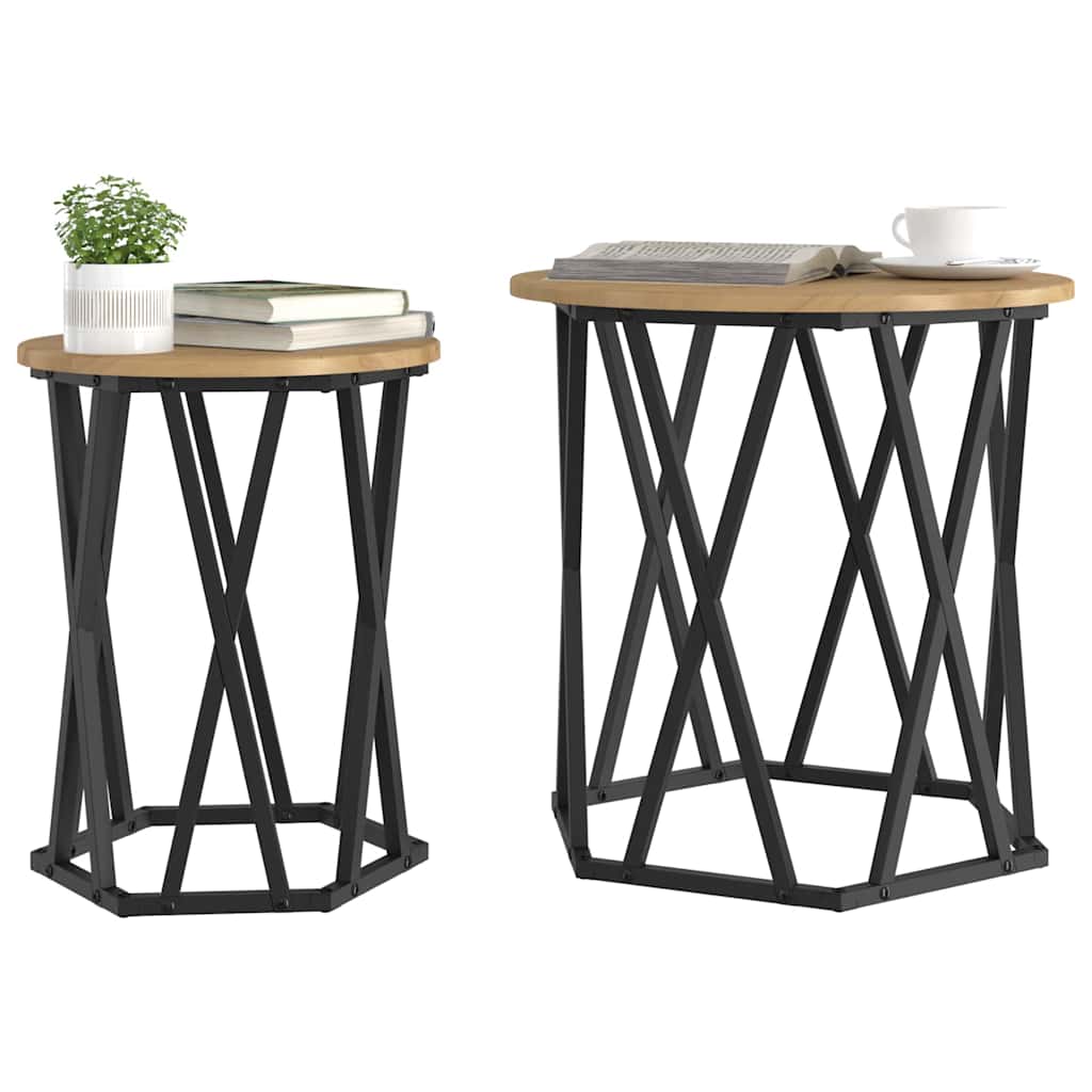 vidaXL Τραπεζάκι σαλονιού 2 pcs artisan δρυς 50 x 50 x 50 cm