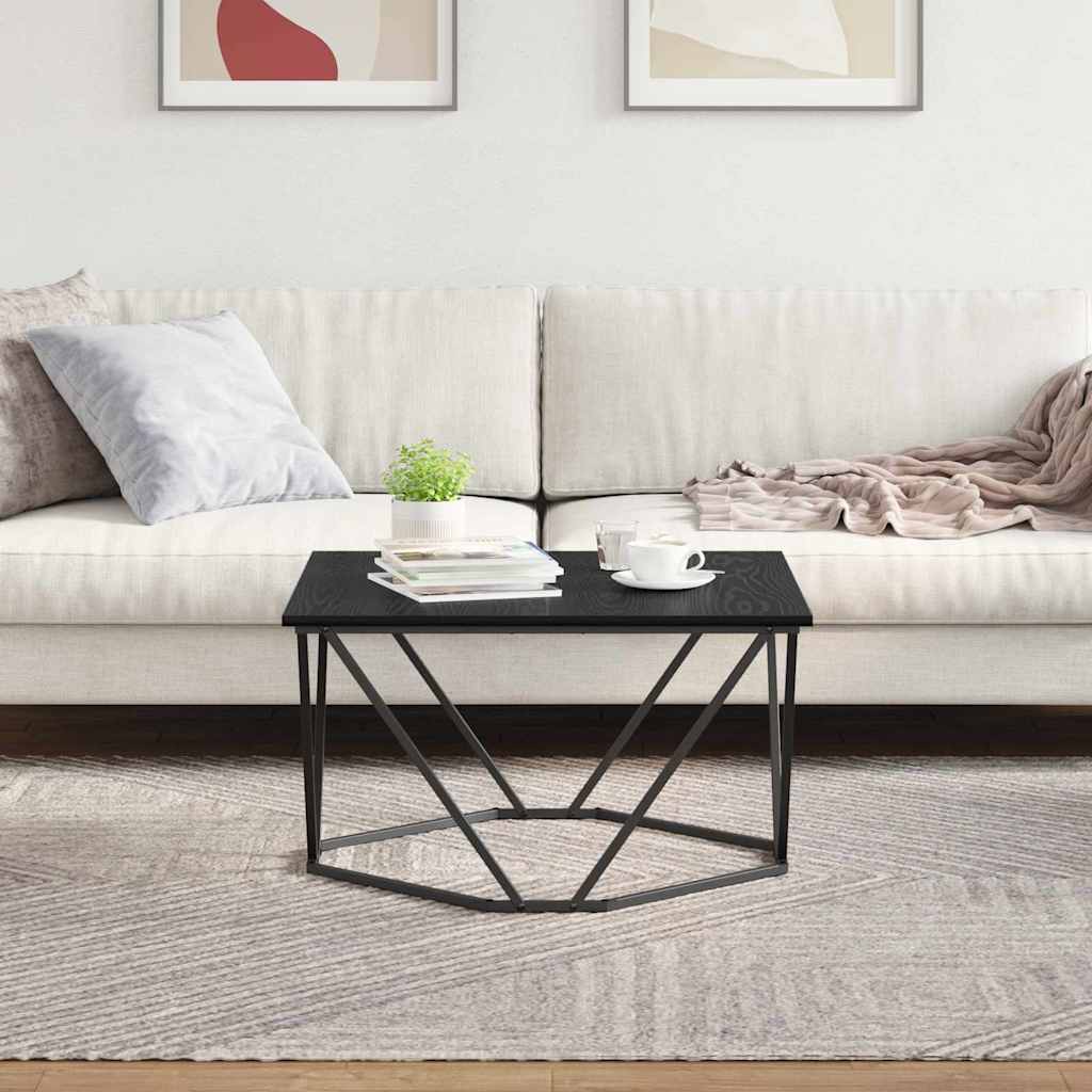 vidaXL Τραπεζάκι σαλονιού Μαύρη δρυς 80 x 80 x 45 cm