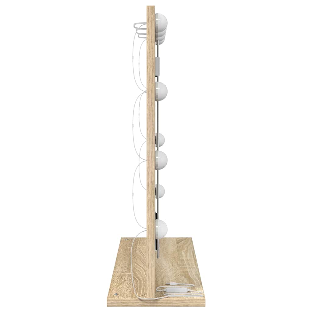 vidaXL Καθρέφτης τουαλέτας με καθρέφτη Δρύς Sonoma 60 x 55 x 18 εκ.