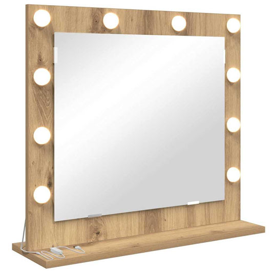 vidaXL Καθρέφτης τουαλέτας Artisan Oak 60 x 55 x 18 εκ. Ορθογώνιος