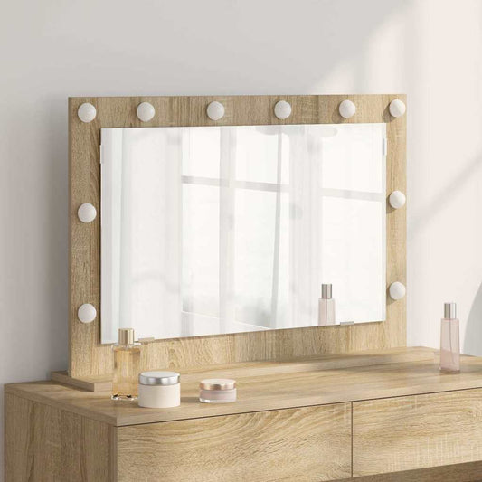 vidaXL Καθρέφτης τουαλέτας Ορθογώνιος Δρύς Sonoma 80 x 55 x 18 εκ.
