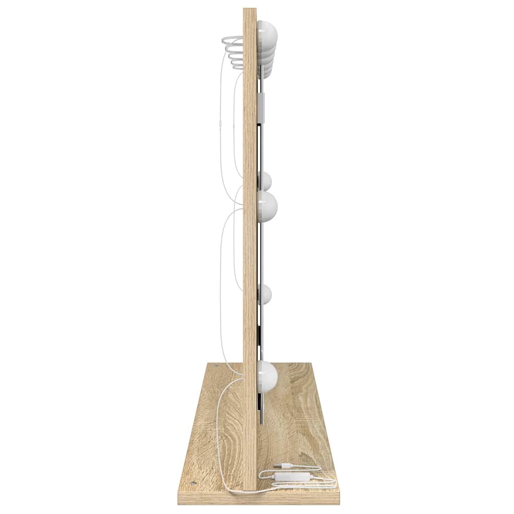 vidaXL Καθρέφτης τουαλέτας με καθρέφτη Δρύς Sonoma 80 x 55 x 18 εκ.