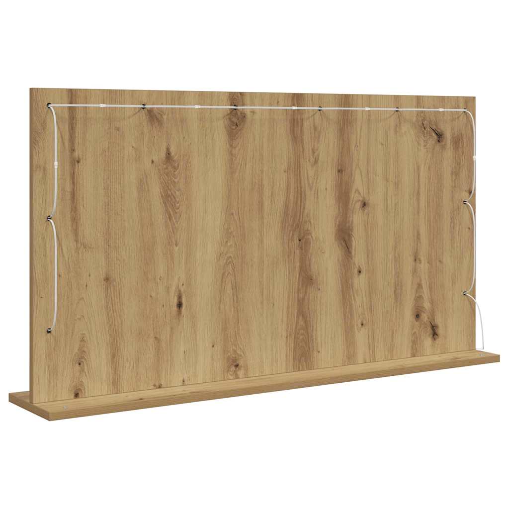 vidaXL Καθρέφτης τουαλέτας με καθρέφτη Artisan Oak 100 x 55 x 18 εκ.