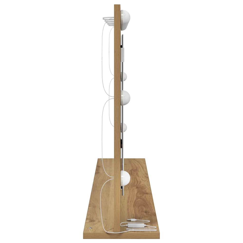 vidaXL Καθρέφτης τουαλέτας με καθρέφτη Artisan Oak 100 x 55 x 18 εκ.