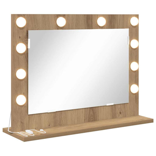 vidaXL Καθρέφτης τουαλέτας Ορθογώνιος Artisan Oak 60 x 45 x 18 εκ.