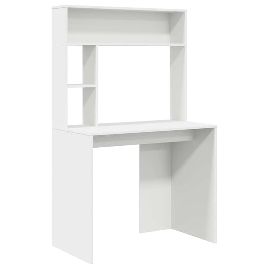 vidaXL Γραφείο Λευκό 91 x 50 x 149 εκ Επεξεργασμένο Ξύλο