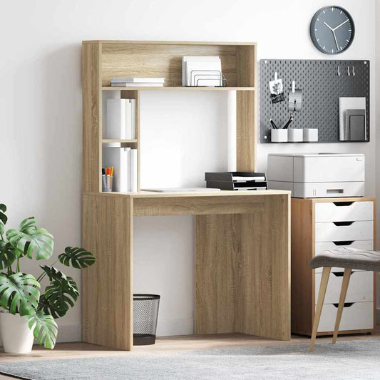 vidaXL Γραφείο Δρύς Sonoma 91 x 50 x 149 εκ Επεξεργασμένο Ξύλο